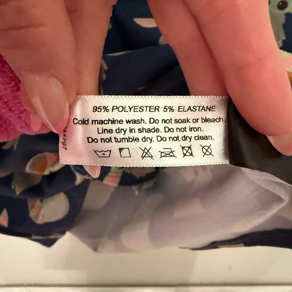 Blackmilk Navy “The Child” Crop Top with Tie Front - Picture 6 of 6